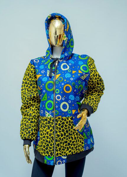 BLUE AND YELLOW MIX ANAKRA HOODIE