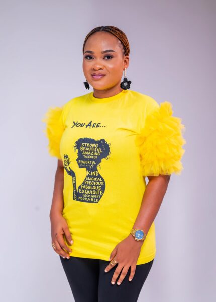 Lemon Yellow Ruffle Sleeves Tee