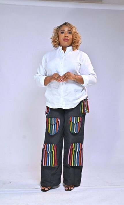 Multicolored  Woven Cargo Pant