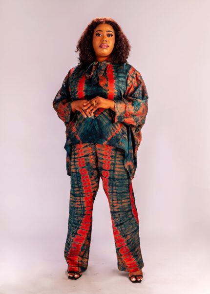 Adire Silk Two Piece Set